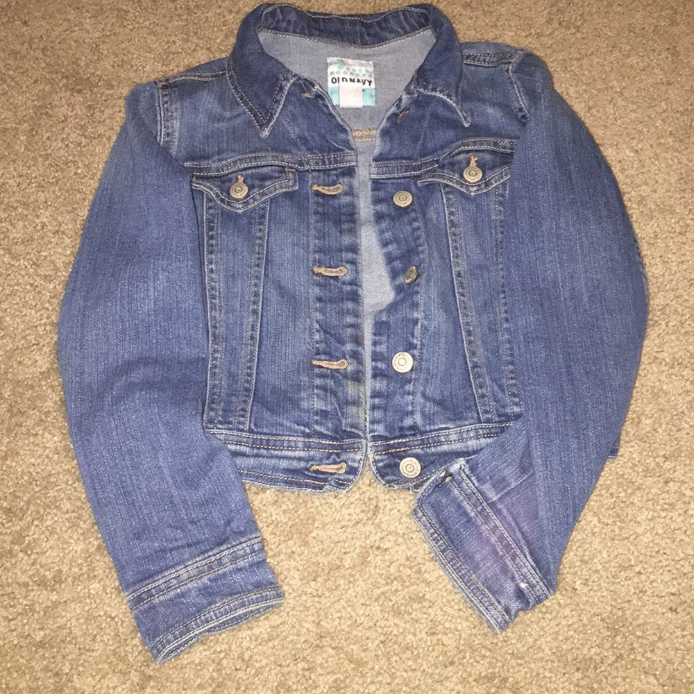 OLD NAVY• girls crop jean jacket.